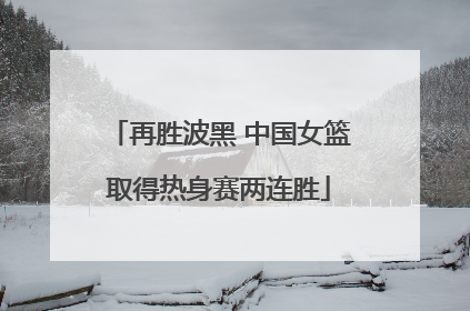 再胜波黑 中国女篮取得热身赛两连胜