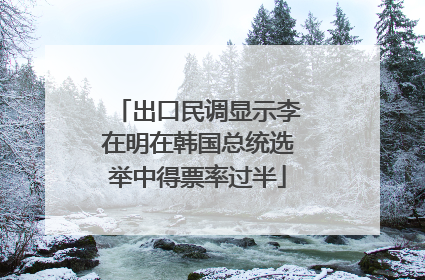 出口民调显示李在明在韩国总统选举中得票率过半