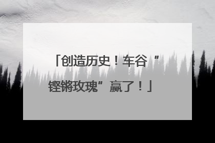 创造历史！车谷“铿锵玫瑰”赢了！