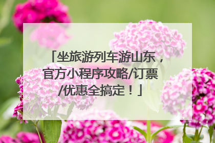 坐旅游列车游山东，官方小程序攻略/订票/优惠全搞定！