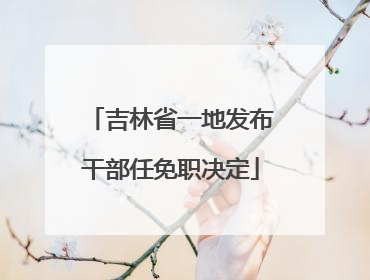 吉林省一地发布干部任免职决定