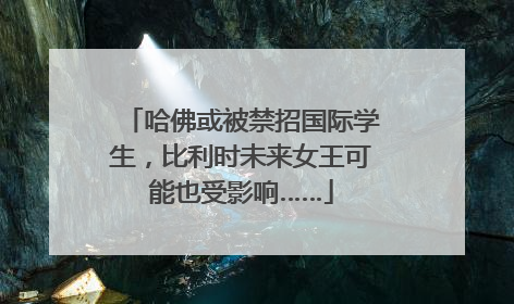 哈佛或被禁招国际学生，比利时未来女王可能也受影响……