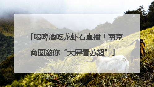 喝啤酒吃龙虾看直播！南京商圈邀你“大屏看苏超”