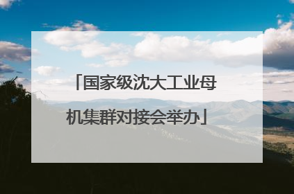 国家级沈大工业母机集群对接会举办