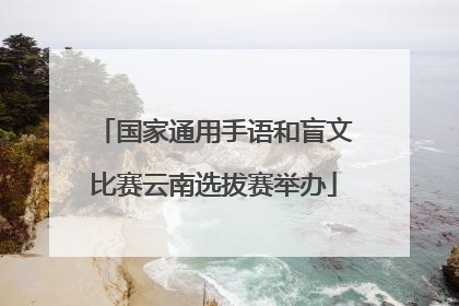 国家通用手语和盲文比赛云南选拔赛举办