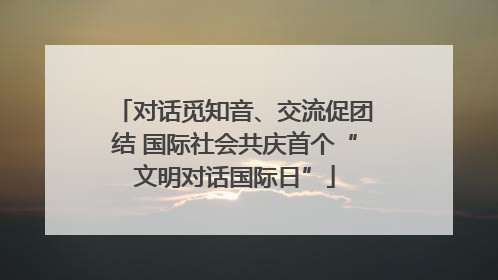 对话觅知音、交流促团结 国际社会共庆首个“文明对话国际日”