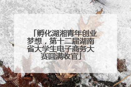 孵化湖湘青年创业梦想，第十二届湖南省大学生电子商务大赛圆满收官