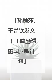 孙颖莎、王楚钦发文！王励勤透露国乒新计划