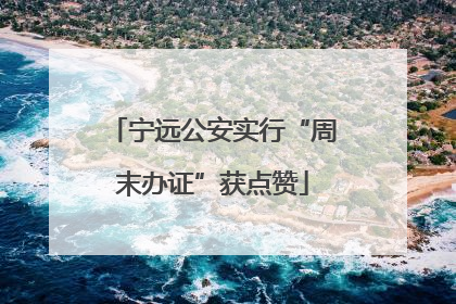 宁远公安实行“周末办证”获点赞