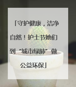 守护健康，洁净自然！护士节她们到“城市绿肺”做公益环保