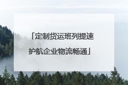 定制货运班列提速 护航企业物流畅通