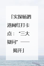 实探杨泗港网红打卡点：“三大疑问”一一揭开