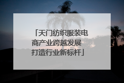 天门纺织服装电商产业跨越发展 打造行业新标杆