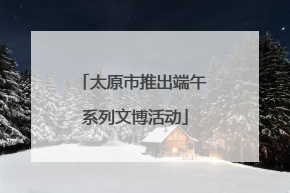 太原市推出端午系列文博活动