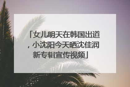 女儿明天在韩国出道，小沈阳今天晒沈佳润新专辑宣传视频