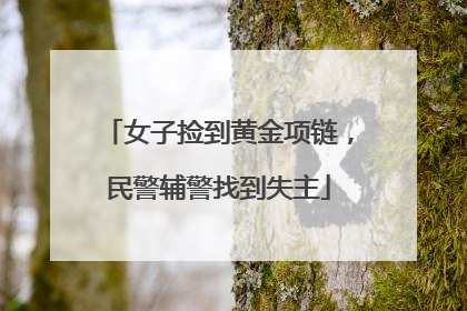 女子捡到黄金项链，民警辅警找到失主