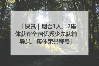 快讯｜烟台1人、2集体获评全国优秀少先队辅导员、集体荣誉称号