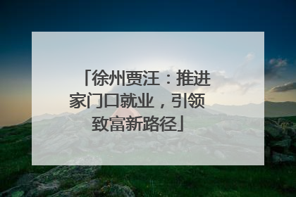 徐州贾汪：推进家门口就业，引领致富新路径