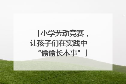 小学劳动竞赛，让孩子们在实践中“偷偷长本事”