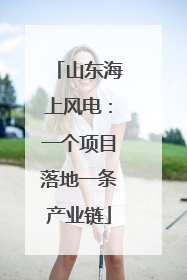 山东海上风电：一个项目落地一条产业链