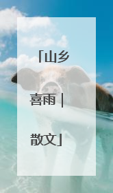 山乡喜雨｜散文