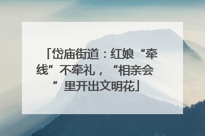 岱庙街道：红娘“牵线”不牵礼，“相亲会”里开出文明花