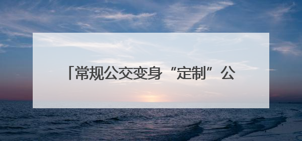 常规公交变身“定制”公交，为何老百姓不买账？