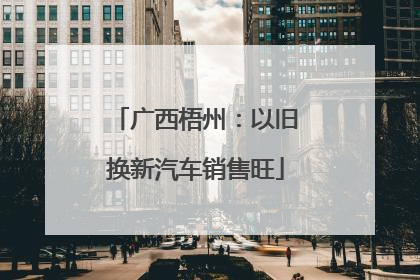 广西梧州：以旧换新汽车销售旺