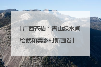 广西苍梧：青山绿水间绘就和美乡村新画卷