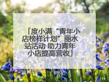 度小满“青年小店榜样计划”丽水站活动 助力青年小店提高营收