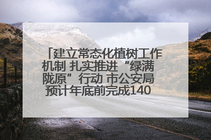建立常态化植树工作机制 扎实推进“绿满陇原”行动 市公安局预计年底前完成1402亩绿化任务