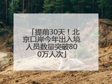 提前30天！北京口岸今年出入境人员数量突破800万人次