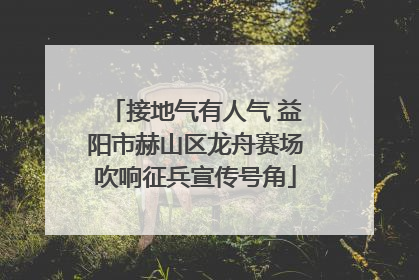 接地气有人气 益阳市赫山区龙舟赛场吹响征兵宣传号角