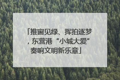推窗见绿、挥拍逐梦，东营港“小城大爱”奏响文明新乐章