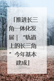 推进长三角一体化发展｜“轨道上的长三角”今年基本建成