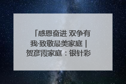 感恩奋进 双争有我·致敬最美家庭｜贺彦霞家庭：银针彩线绣出好日子
