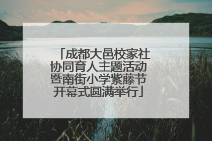 成都大邑校家社协同育人主题活动暨南街小学紫藤节开幕式圆满举行