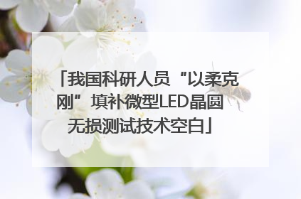 我国科研人员“以柔克刚”填补微型LED晶圆无损测试技术空白