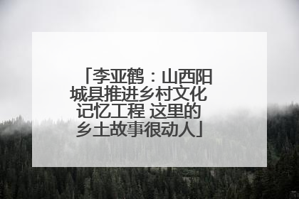 李亚鹤：山西阳城县推进乡村文化记忆工程 这里的乡土故事很动人