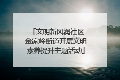 文明新风润社区 金家岭街道开展文明素养提升主题活动