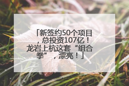 新签约50个项目，总投资107亿！龙岩上杭这套“组合拳”，漂亮！
