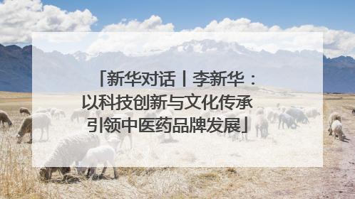 新华对话丨李新华：以科技创新与文化传承引领中医药品牌发展