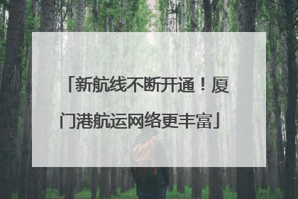新航线不断开通！厦门港航运网络更丰富