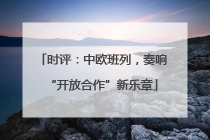 时评：中欧班列，奏响“开放合作”新乐章