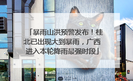暴雨山洪预警发布！桂北已出现大到暴雨，广西进入本轮降雨最强时段