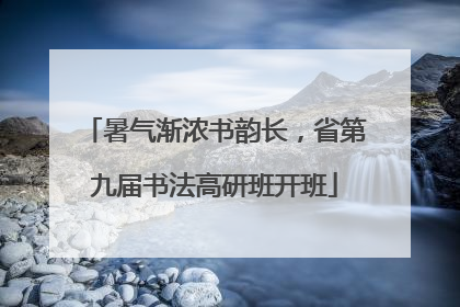 暑气渐浓书韵长，省第九届书法高研班开班