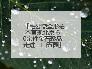 毛公鼎全形拓本首现北京 60余件金石珍品走进三山五园