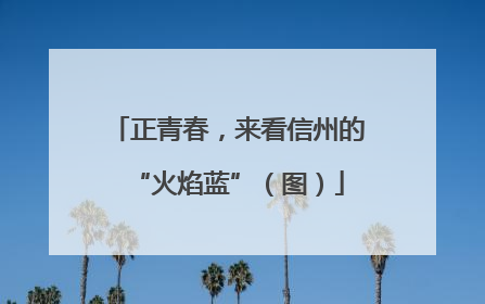 正青春，来看信州的“火焰蓝”（图）