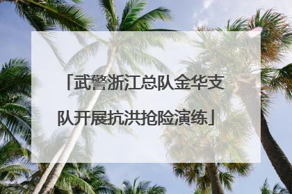 武警浙江总队金华支队开展抗洪抢险演练