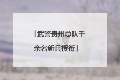 武警贵州总队千余名新兵授衔